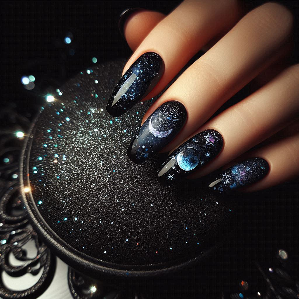 celestial nail art