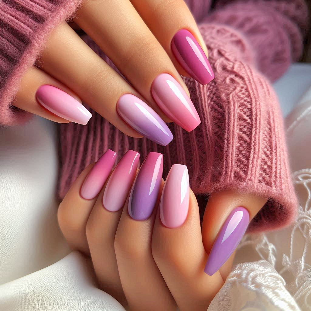 hot pink nails